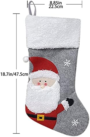 Божиќно порибување Големи Божиќни чорапи Декорација Дедо Мраз Снежајд ирваси порибување Божиќни украси и забавен додаток пилешко