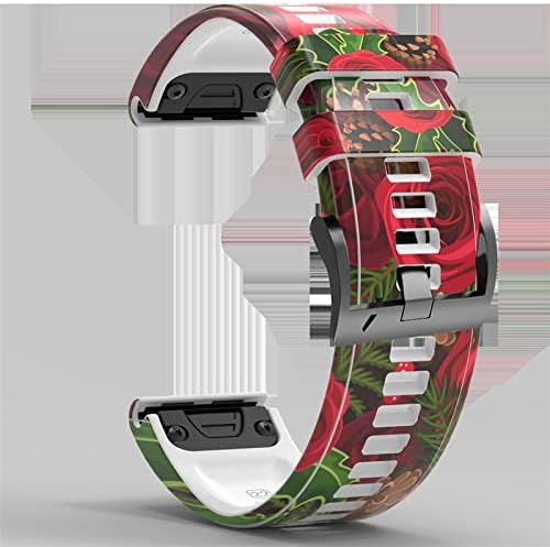 IOTUP ленти за зглобни ленти за Garmin Fenix ​​5 5x Plus 6 6x Pro 935 945 3HR Smart Watch Printing Sports Silicone WatchBand S Брзо издание