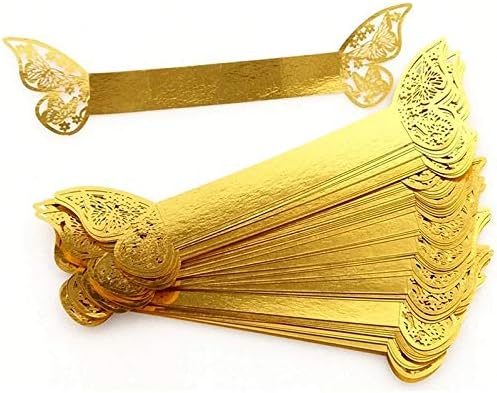 Liuyunqi 50pcs/постави шупливи златни салфетки прстени поставени држач за крпа за хартија за хартија за вечера