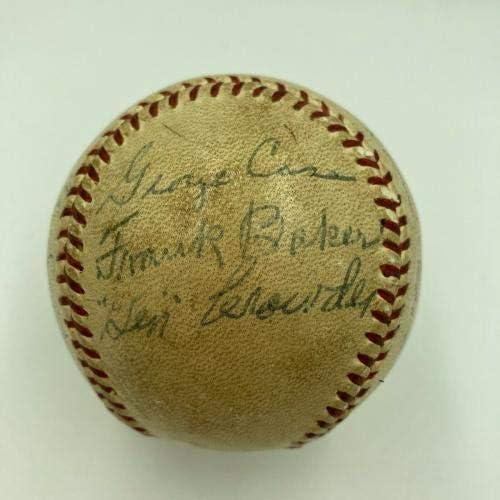 Френк Бејкер Сем Рајс гуска Гослин сенатори Стари тајмери ​​игра потпишана бејзбол ЈСА - автограмирани бејзбол