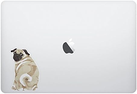 FINCIBO 5 x 5 инчи Pug Dog Отстранлив винил Деклараци за налепници за iPad MacBook лаптоп