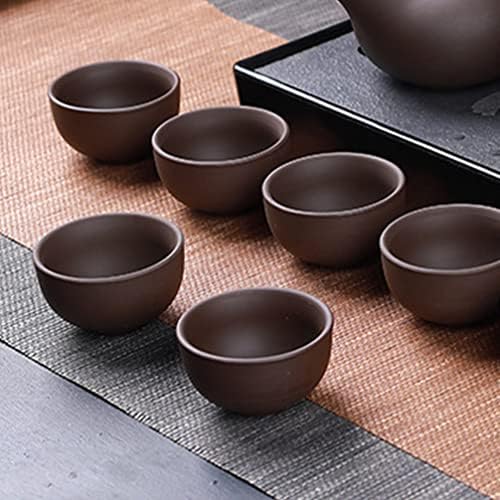 Хемотон Кујна Кинески Чај Сет 6 парчиња Елегантни Чаши За Чај Мали Чаши За Чај Виолетови Песоци Чаши За Чување Чај Чаши За Пиење