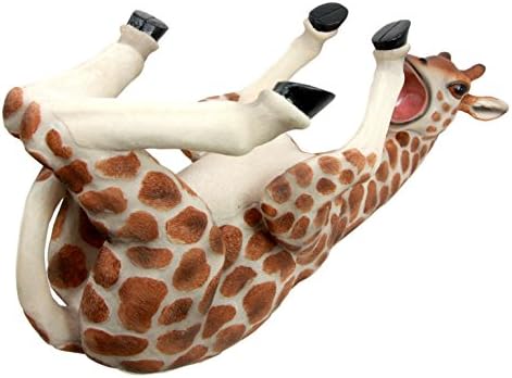 Ebros Safari висок пијалок жеден долг врат жирафа држач за шише со вино Caddy фигура кујна забава хостинг декор скулптура на савана