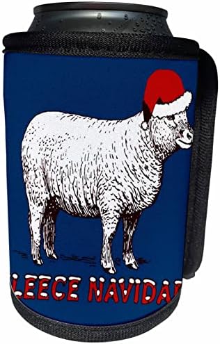3drose овци кои носат Дедо Мраз и Пан руно Навидад - може да лади обвивка за шише
