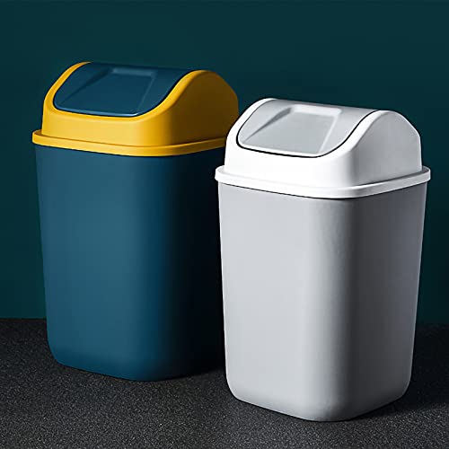 Kyusar ѓубре за отпадоци за отпадоци со капакот за замав, отпадоци од отпадоци за бања за спална соба канцеларија кујнски студент