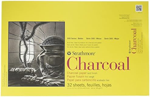 Стратмор 300 серија од јаглен хартија, лепак врзана, 9х12 инчи, 32 листови - уметник хартија за возрасни и студенти - јаглен и пастел