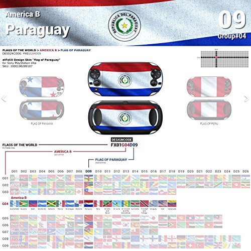 Sony PlayStation Vita Design Skin Flag of Paraguay Налепница за декларации за PlayStation vita