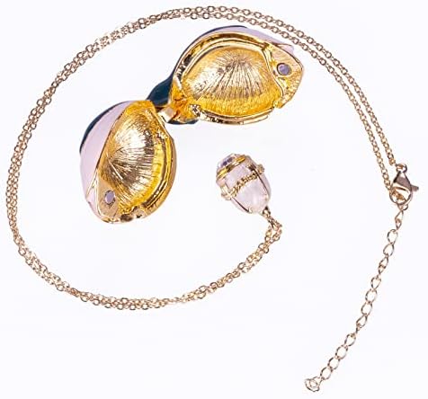 Danila-Souvenirs Faberge Style Rosebud Egg/Trinket Jewel Box со цвет и приврзок 3.8 '' Cream