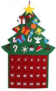 #612242 Божиќни Украси Големи Филц Божиќен Календар За Доаѓање Со Џебови