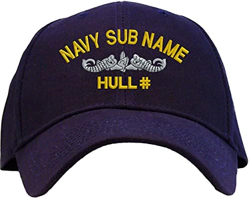 Spiffy сопствени подароци САД морнарица подморница со име по ваш избор персонализирана везена бејзбол капа прилагодена