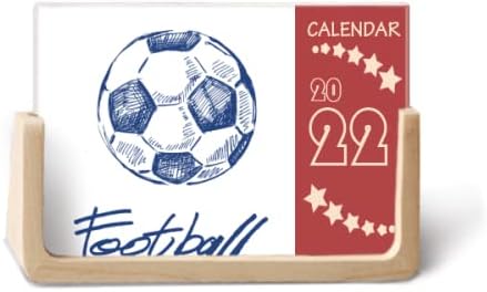 Едноставен цртан фудбалски фудбал сина шема 2022 биро календарски планер 12 месеци