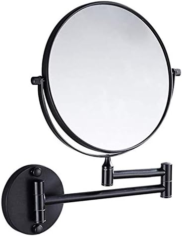 Огледало за шминка за зголемено wallид од 6-инчен Wallид со 3x зголемување со двојно еднострано огледало, огледало за бричење за