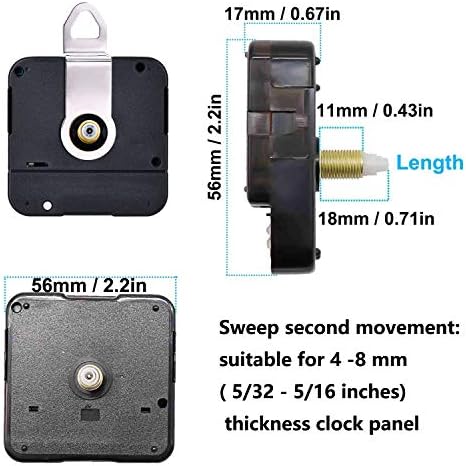 Не-Отчукувачки Раце Кварц САМ Механизам За Движење На Ѕидниот Часовник Со Батерија Замена На Делови ЗА Поправка СО 3 Различни Пара Раце