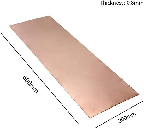 Нијанксин Бакарен Лим 0,8 мм 100мм х 600мм Метал Отсекува Главни Листови