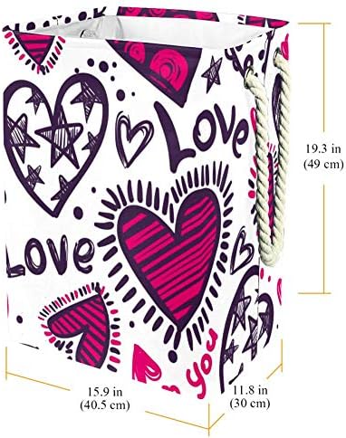 Unicey valentines Love Heart starsвезди образец водоотпорен преклопување на алиштата за перење за детска соба спална соба бебе