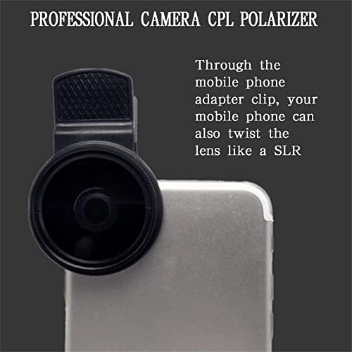 Леќи за телефонска камера од 37мм CPL, Универзална преносна камера Поларизатор за поларизатор за филтрирање на фотоапарати Поларизатор,
