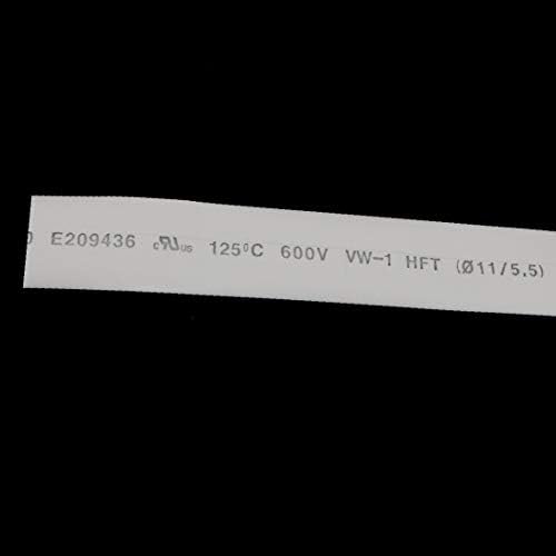 X-DREE 2m Должина 11mm Внатрешна Диа Полиолефин Изолирани Топлина Смалуваат Цевка Жица Заврши Бело (2m Должина 11 мм Диа внатрешни Конисламиенто