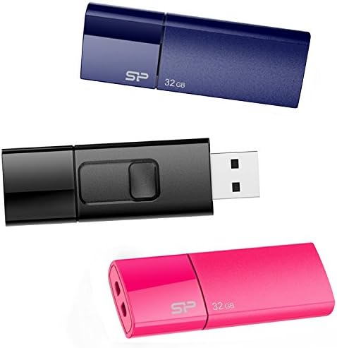 Силиконска Моќност 32GB 3-Пакет Ultima U05 USB 2.0 Флеш Диск, Сина/Розова/Црна