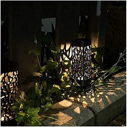Maotopcom шутира квадратни соларни патеки светла на отворено, соларно напојување водоотпорен пејзаж осветлување самрак до зори градинарски светла