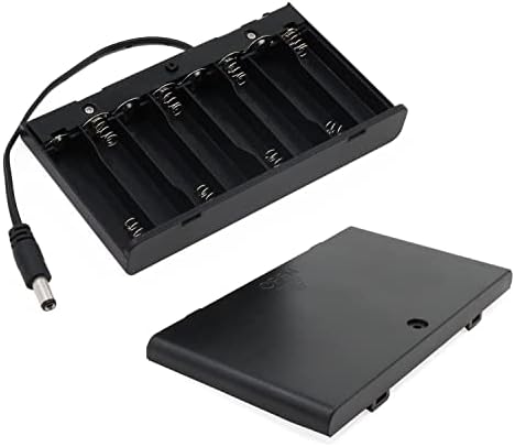 Aimpgstl 2pcs 8x1, 5V 12V Box Кутија За Складирање На Кутии За Батерии Со DC 5, 5x2, 1mm Машки Приклучок За ВКЛУЧУВАЊЕ/Исклучување Со Приклучок За Еднонасочна СТРУЈА