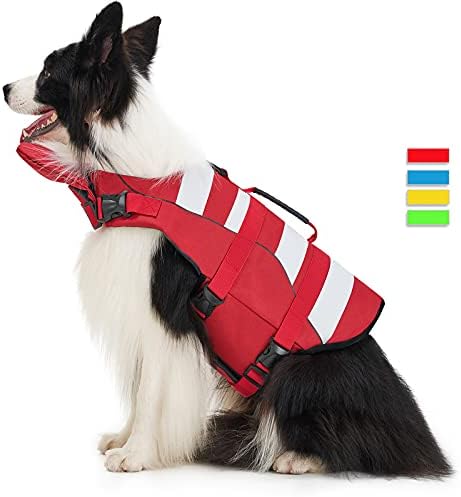 Metивотна јакна од кучиња Пеглад со плови од брадата, елек за миленичиња живот со рачка за спасување за мали средни големи кучиња, прилагодливо
