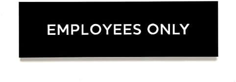 Потпис само на вработените во Кубик писма - Вработените само знаци за бизнис - Само знак на вработените - Само вработени знаци за врати