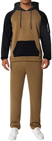 Машки тренерки за атлетски спортски облеки облеки сет, долги ракави пулвер дуксери на џемпери врвови+џемпери 2 компјутери