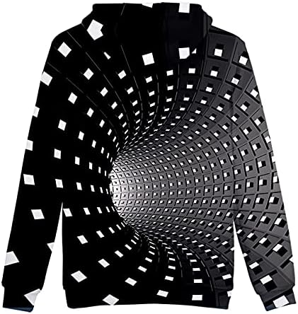 Дулкови за мажи, Унисекс Машки 3Д печатење креативни кружни врат -необични долги кошули Топ блуза