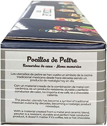 Од Мексико Xolo Dog Mini Pocillo de Peltre, 2,7 мл. ПЕРРО xolo чаши - сет од 4