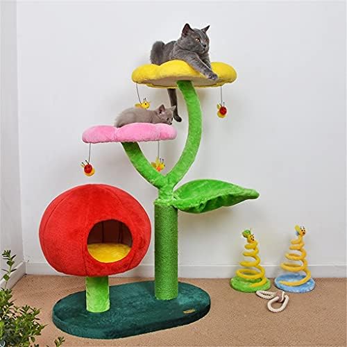 Грет печурки мачки гнездо цвеќе мачки искачување рамка мачки гнездо мачка дрво дво-во-еден сисал столб мачки за мелење канџи цвет мачки рај