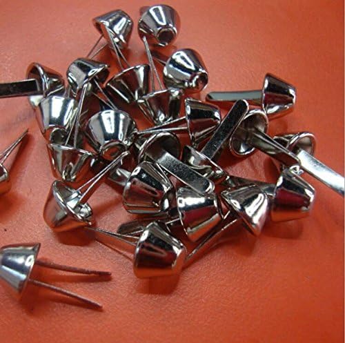 Ongонгџијуан 100 парчиња 15мм сребрена тон метална занаетчиска чанта стапала за залепење столпчиња прободени за чанта чанта панк -карпи