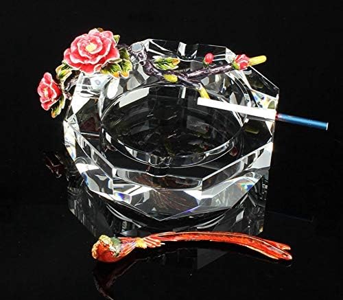 YCHAOYUE Креативно луксуз Аштрај Кристал стакло од пепелска декорација на високи деловни подароци 16,5х14см