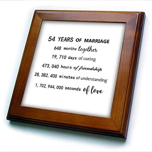 3дроза 54 Години Брак 54-годишнина Од Бракот Во Месеци Дена. - Врамени Плочки