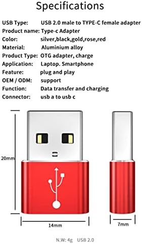 Адаптер за Boxwave компатибилен со Fujifilm X-H2S-USB-A до C Portchanger, USB Type-C OTG USB-A конвертирање на податоци за полнење