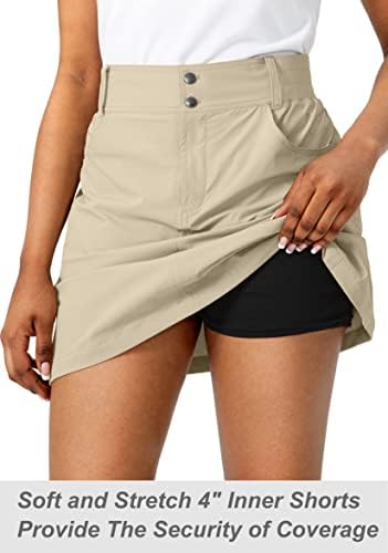 Виодија Голф Срортс здолништа за жени со џебови женски високи половини за пешачење со здолниште за атлетски тенис за лето за лето