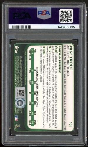 Mike пастрмка Дебитант картичка 2011 Bowman Draft 101 PSA Authentic Autograph 9 - Бејзбол картички за дебитанти за бејзбол