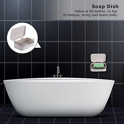 Amabeafzh Soap Holder Shoulder Toush 1PC Домаќинството Преносен сапун за сапун сапун сапун сапун сапун решетка со капак за складирање на