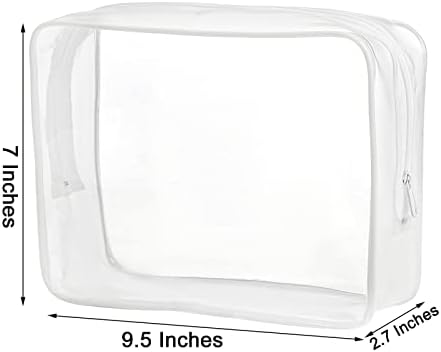 Колох 12 Пакувајте Проѕирна Пластична Козметичка Кеса, Пренослива Пвц Торбичка За Шминка Со Патент Водоотпорна Торба ЗА Носење