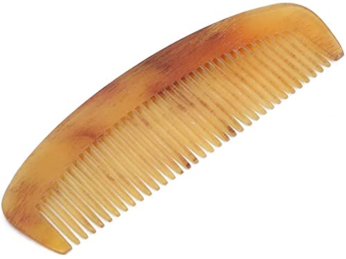 U-M Практичен и дефткомб антитатички чешел од рогови без рачка за жени, мажи и девојчиња, чешел за коса за густа, кадрава и брановидна коса