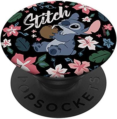 Disney Lilo & Stitch Floral Cococut Dripe Porptate PopSockets PopGrip: Заменлива зафат за телефони и таблети