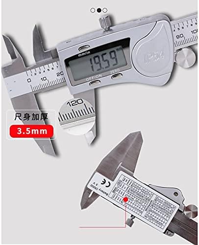 Quul Висока прецизна дигитален калипер од метал од не'рѓосувачки челик 6 инчи 150см мерен инструмент LCD Алатки за мерење