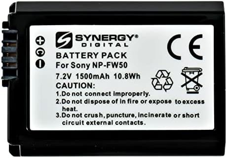Синергија батерија на дигитална камера, компатибилна со батеријата на дигитална камера на Sony NP -FW50 -Ултра -капацитет на HI -