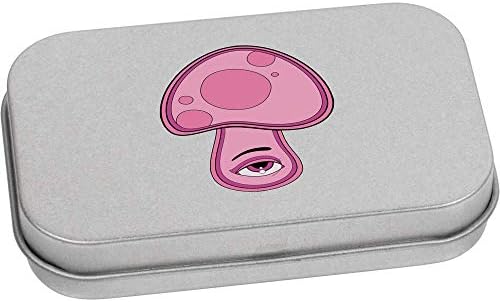 Azeeda 80mm 'розова печурка' метална кутија за чување калај/складирање