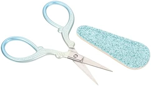 Изземете ножици за шиење на 3 парчиња зелени мини алатки Алатки за лице за веѓи тример веѓи нос нос нос нос за занаетчиска алатка за шиење додатоци