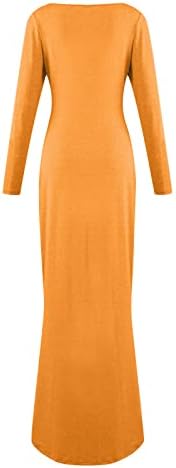 Нокмопо забавен фустан за женски моден женски без ракави секси цврста цврста боја отворен бек тенок фит долг фустан
