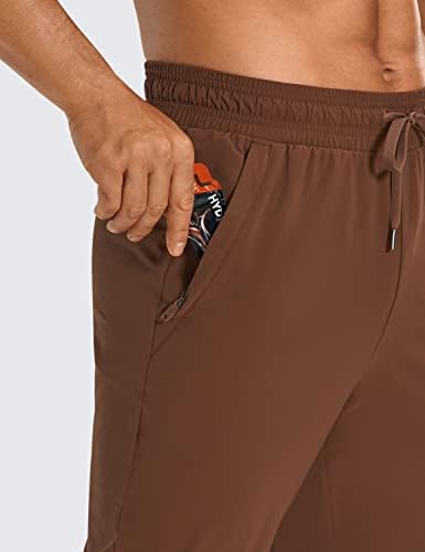 CRZ Јога Менс лесен атлетски голф џогери панталони - обични патеки за вежбање со џебови со џебови