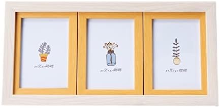 Фото рамка Рамки со слики со три сијами рамка од дрвена рамка боја сијамска фото рамка со фото колаж рамка МАТ прикажува wallид за монтирање