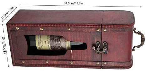 ФДИТ дрвена кутија за вино, декоративен единечен гајба за вино, антички за земање како кутија за пакување со вино складирање вино