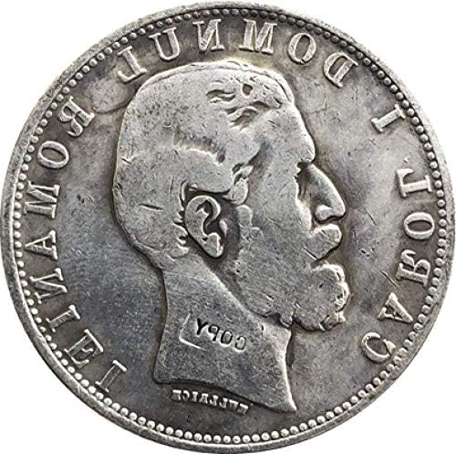 1880 година Романија 5 Леи Копија за монети за домашни простории за канцеларија