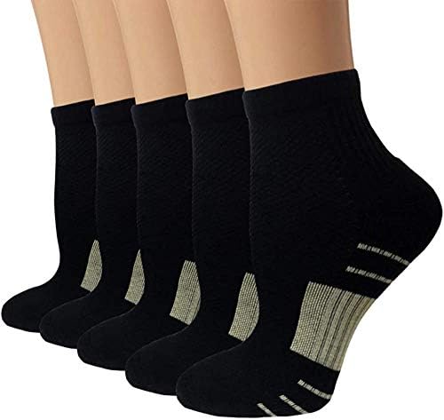 Iseasoo Бакар Компресија Чорапи за Мажи &засилувач; Жените Циркулација - Глуждот Плантарна Фасциитис Чорапи Поддршка За Атлетски Трчање
